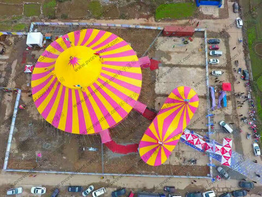 Red Yellow Roof Cover Outdoor Circus Tents static